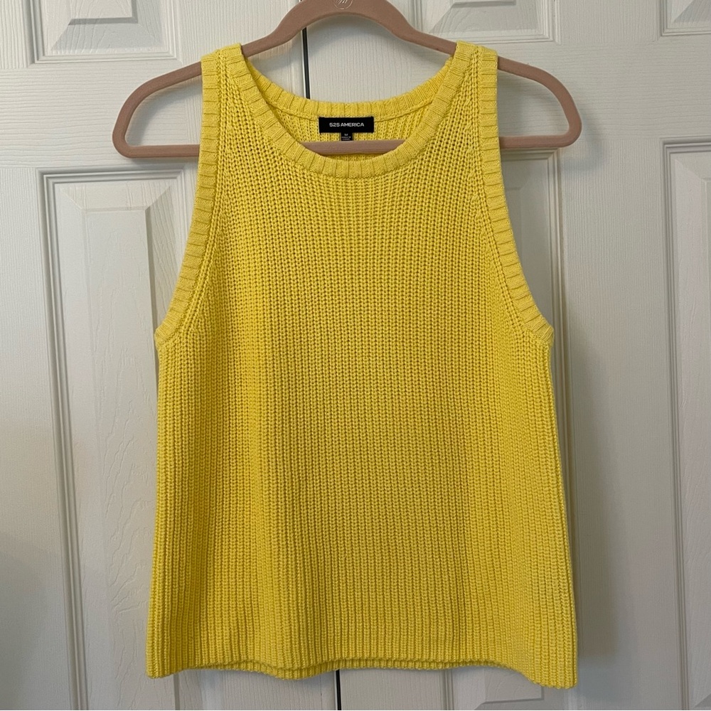 525 America Lemon Yellow Summer Sweater Tank Top